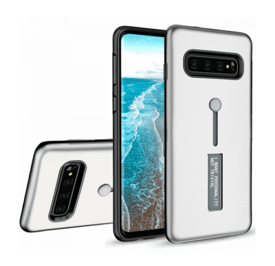 Samsung S10 Plus Stand Armor 2 In 1 Silver