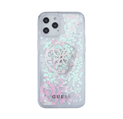 iPhone 12 / 12 Pro Guess Glitter Glow Silver