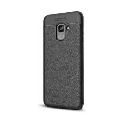 Samsung A8 2018 Tpu Leather Case Black