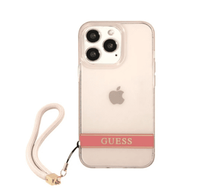 iPhone 12 Pro Max Guess Translucent Strip Rosa