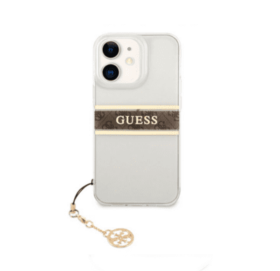 iPhone 11 Guess Stripe Charm Brown