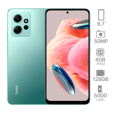 Xiaomi Redmi Note 12 128GB Mint Green (Nuevo)