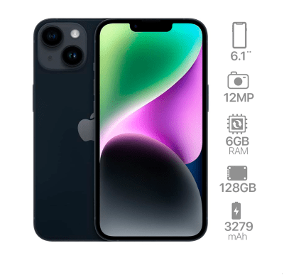 iPhone 14 Midnight 128GB  (Nuevo Sellado)