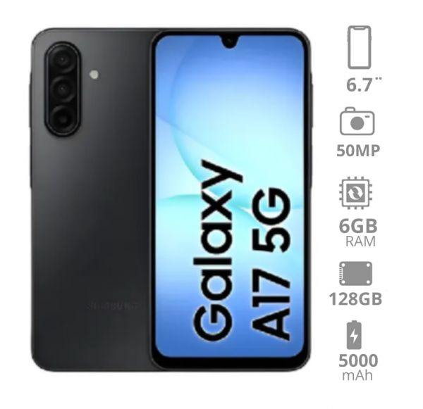 Samsung A17 6R/128GB Negro (Nuevo)