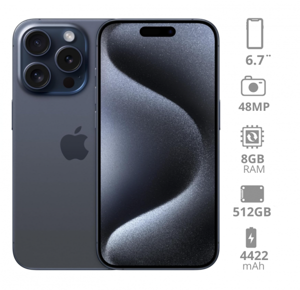 iPhone 15 Pro Max Azul 512GB