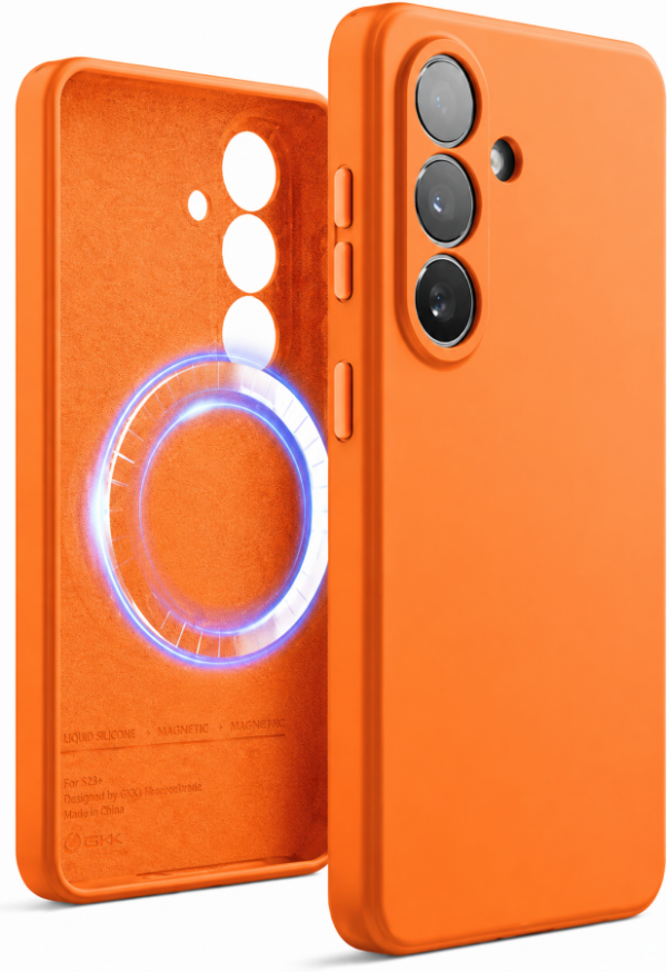 Samsung S26 Plus Silicon Case Magsafe Orange